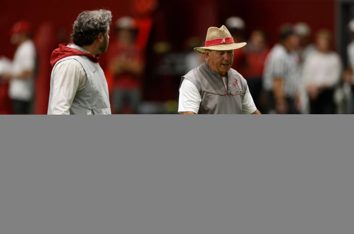 Nick Saban and Pete Golding